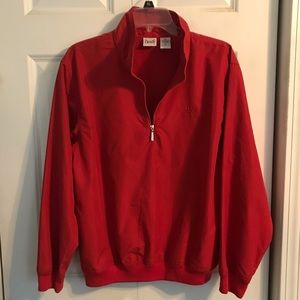 Red Izod golf rain jacket